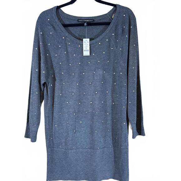 White House Black Market Sweaters - White House Black Market Heather Studded  Sweater - Size L